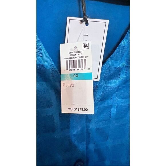 1. STATE TWILIGHT BLUE SHORT SLEEVE BUTTON DOWN BLOUSE SZ XS P1-18 NEW - Picture 4 of 11